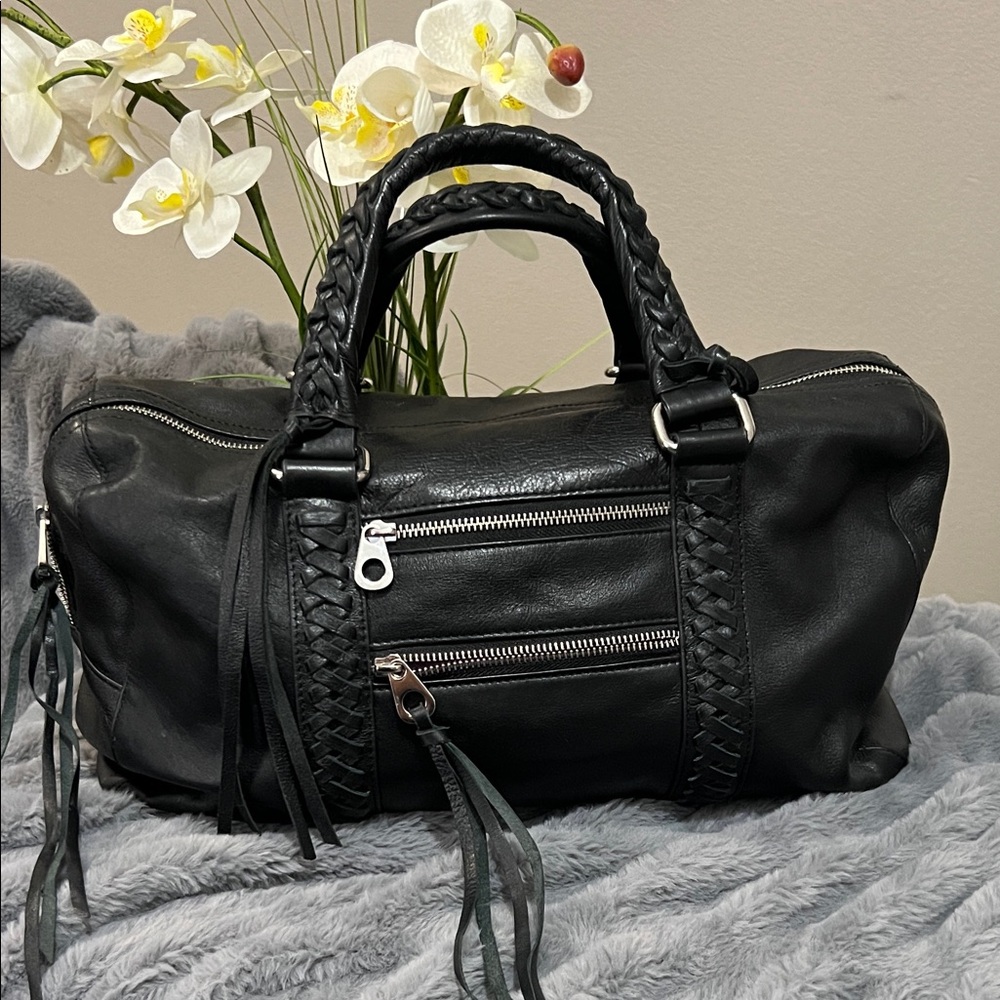 Black Leather Satchel